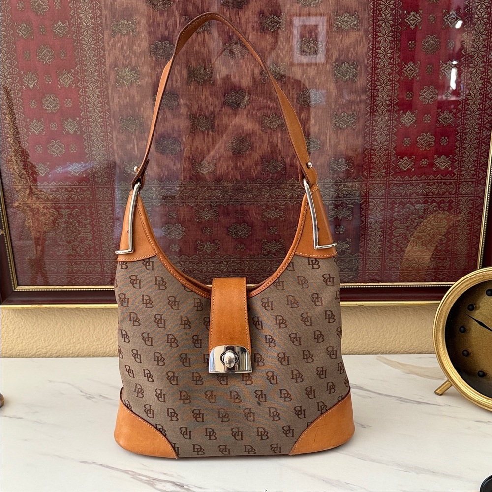Dooney & Bourke Brown and Tan Shoulder Bag